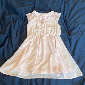 Giani Bernini Soft Pink Lace Mini Dress